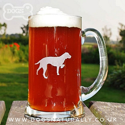 Dog Breed Glass Tankard (Choose from over 100 Breeds)